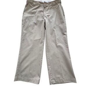 Dickies Relaxed Straight Pants Flex Waist 39-42x28 Mens Tan Khaki Workwear